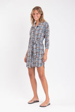 Laden Sie das Bild in den Galerie-Viewer, Image 04: Rio De Sol Hemdblusenkleid Ikat Chemise