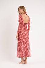 Laden Sie das Bild in den Galerie-Viewer, Model Back: Rio De Sol Strandkleid Floral-Scales Dress Lucy