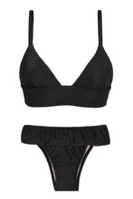 Laden Sie das Bild in den Galerie-Viewer, Product Front: Rio De Sol Set Cloque Preto Tri Cos