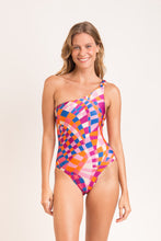 Laden Sie das Bild in den Galerie-Viewer, Model Front: Rio De Sol Badeanzug Funny Santorini