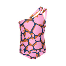 Laden Sie das Bild in den Galerie-Viewer, Product Front: Rio De Sol Mädchen-Badeanzug Amore-Pink Santorini-Kids