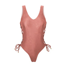 Laden Sie das Bild in den Galerie-Viewer, Product Front: Rio De Sol Badeanzug Shimmer-Copper Zoe