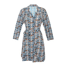 Laden Sie das Bild in den Galerie-Viewer, Product Front: Rio De Sol Hemdblusenkleid Ikat Chemise