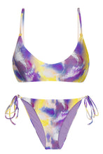 Laden Sie das Bild in den Galerie-Viewer, Product Front: Rio De Sol Set Set Tiedye-Purple Bralette Ibiza-Comfy