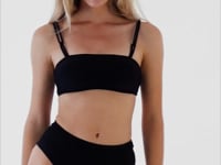 Laden und Abspielen von Videos im Galerie-Viewer, Video: Rio De Sol Oberteil Top Shimmer-Black Bandeau-Reto