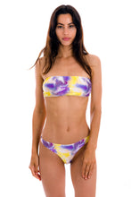Laden Sie das Bild in den Galerie-Viewer, Model Front: Rio De Sol Unterteil Bottom Tiedye-Purple Fio