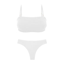Laden Sie das Bild in den Galerie-Viewer, Product Front: Rio De Sol Set Set Sand-White Bandeau-Reto Nice-Fio