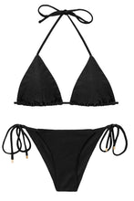 Laden Sie das Bild in den Galerie-Viewer, Product Front: Rio De Sol Set Set Shimmer-Black Tri-Inv Cheeky-Tie