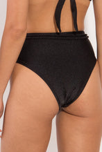 Laden Sie das Bild in den Galerie-Viewer, Image 07: Rio De Sol Unterteil Bottom Shimmer-Black Belted-High-Waist
