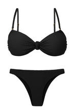 Laden Sie das Bild in den Galerie-Viewer, Product Front: Rio De Sol Set Set Bora-Black Bandeau-Joy Leblon
