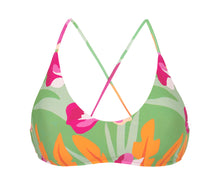 Laden Sie das Bild in den Galerie-Viewer, Product Front: Rio De Sol Oberteil Top Green-Bloom Bralette
