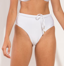 Laden Sie das Bild in den Galerie-Viewer, Bottom Shimmer-White Belted-High-Waist
