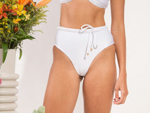 Laden Sie das Bild in den Galerie-Viewer, Bottom Shimmer-White Belted-High-Waist
