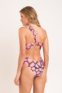 Model Back: Rio De Sol Badeanzug Amore-Pink Santorini