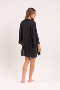 Model Back: Rio De Sol Kaftans/Cover-Ups Black Kimono