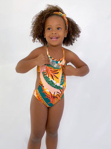 Model Front: Rio De Sol Mädchen-Badeanzug Body El-Arco Kids
