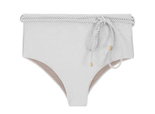 Laden Sie das Bild in den Galerie-Viewer, Product Front: Rio De Sol Unterteil Bottom Shimmer-White Belted-High-Waist
