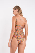 Laden Sie das Bild in den Galerie-Viewer, Model Back: Rio De Sol Badeanzug Bouquet Stella
