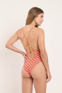 Model Back: Rio De Sol Badeanzug Floral-Scales Sunny