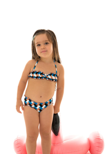 Model Front: Rio De Sol Mädchen-Bikini Geometric Kids