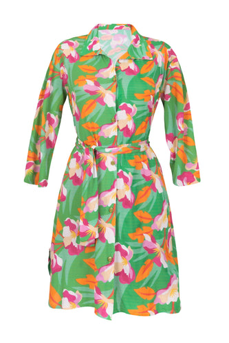 Product Front: Rio De Sol Strandkleid Green Bloom Chemise