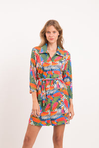 Model Front: Rio De Sol Strandkleid Jungle Chemise