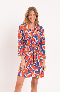 Model Front: Rio De Sol Hemdblusenkleid Leaves Chemise
