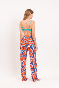 Model Back: Rio De Sol Strandhosen Leaves Wide Pants