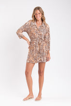 Laden Sie das Bild in den Galerie-Viewer, Image 06: Rio De Sol Strandkleid Leopard Chemise
