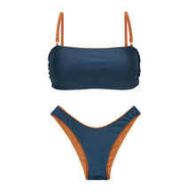 Laden Sie das Bild in den Galerie-Viewer, Product Back: Rio De Sol Set Set Nocciola Bandeau-Reto High-Leg
