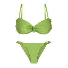 Laden Sie das Bild in den Galerie-Viewer, Product Front: Rio De Sol Set Set Shimmer-Botanica Bandeau-Crispy Cheeky-Crispy
