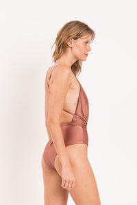 Image 04: Rio De Sol Badeanzug Shimmer-Copper New Vegas