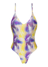 Laden Sie das Bild in den Galerie-Viewer, Product Front: Rio De Sol Badeanzug Tiedye-Purple Hype
