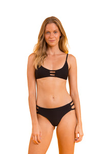 Model Front: Rio De Sol Oberteil Top Bora-Black Bra-Trio