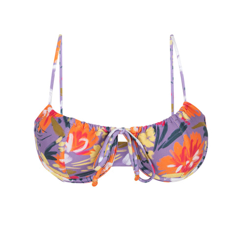 Product Front: Rio De Sol Oberteil Top Garden-Flower Balconet-Tie