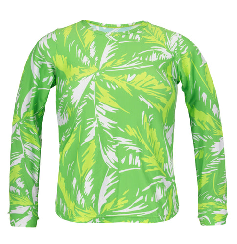 Product Front: Rio De Sol Oberteil Top Green-Palms Rash-Guard
