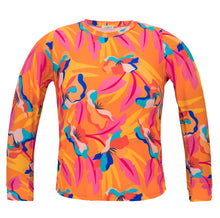 Laden Sie das Bild in den Galerie-Viewer, Product Front: Rio De Sol Oberteil Top Orange-Bloom Rash-Guard
