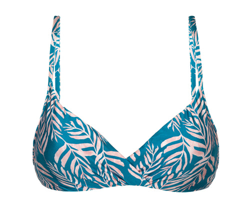 Product Front: Rio De Sol Oberteil Top Palms-Blue Balconet-Inv
