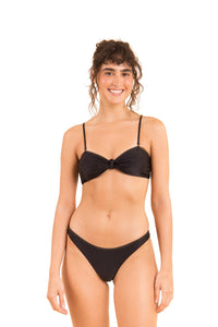 Model Front: Rio De Sol Oberteil Top Shimmer-Black Bandeau-Joy