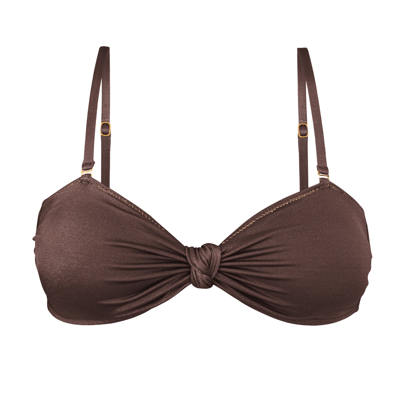 Product Front: Rio De Sol Oberteil Top Shimmer-Coffee Bandeau-Joy