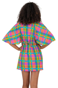Model Back: Rio De Sol Mini Dress Tulip-Garden Mini Dress