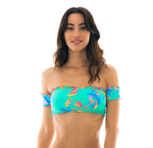 Laden Sie das Bild in den Galerie-Viewer, Top Acqua Flora Off Shoulder
